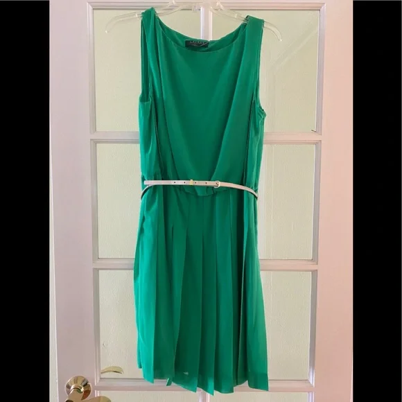 green emerald velvet dress RALPH LAUREN